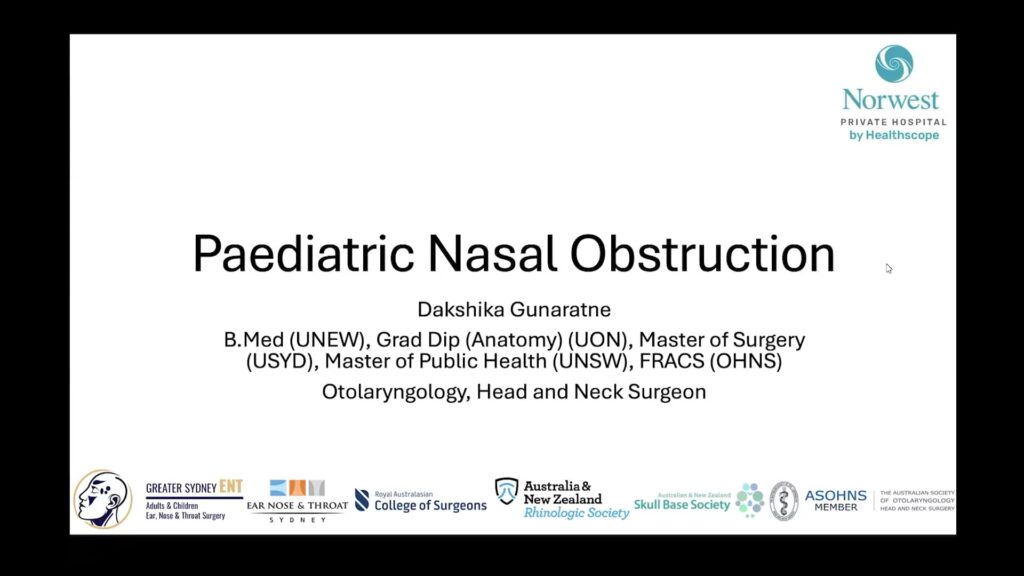 Paediatric Nasal Obstruction